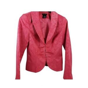 vintage Guess Collection Pink Floral Brocade Blazer Size  8